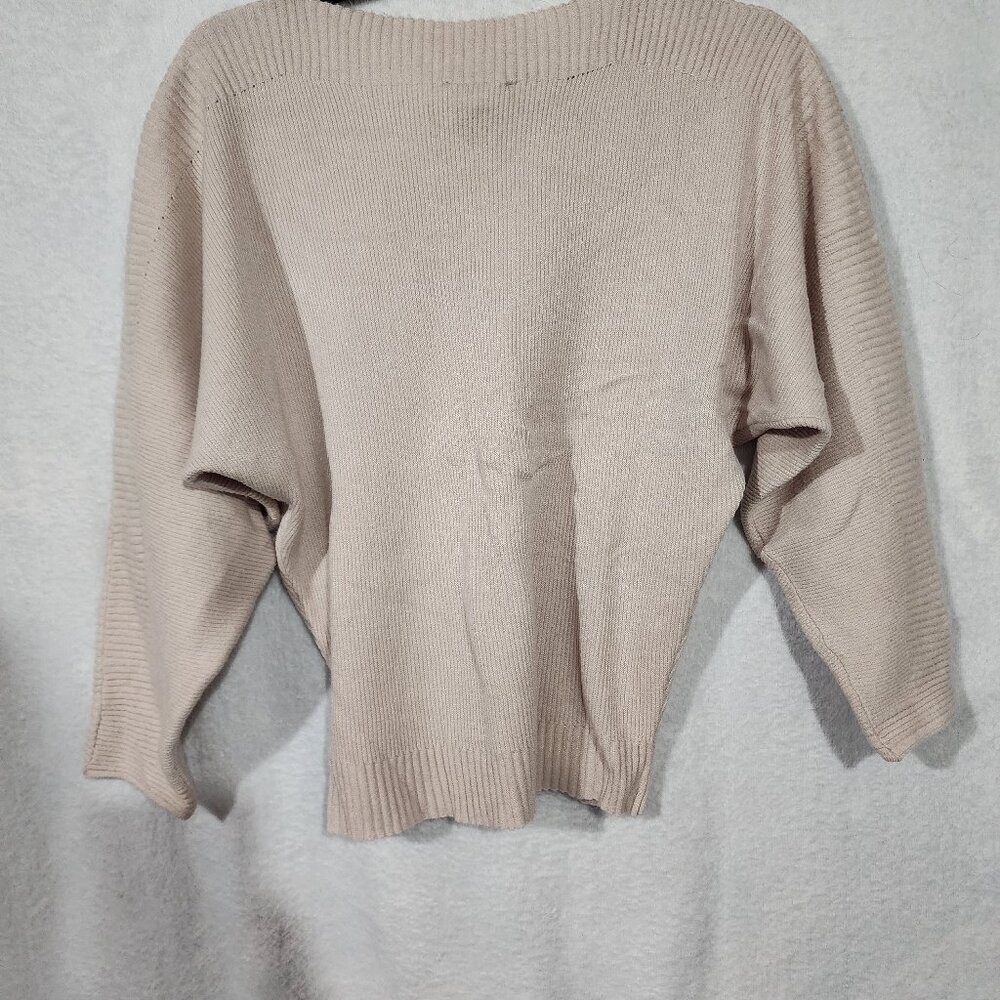 Joan Vass Womens Bat Wing Sweater Light Academia - Picture 5 of 8